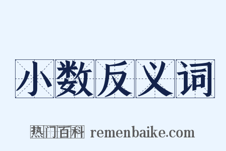小数反义词是什么意思的图片
